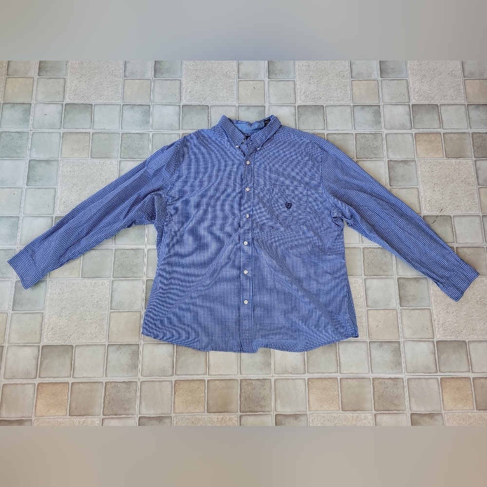Men's Chaps Easy Care Long Sleeve Button Down Shirt Size XXL